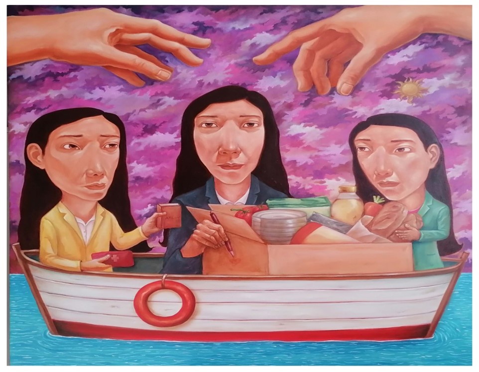 FIRST place, ‘Helping Hands’ by Marte Goyon.