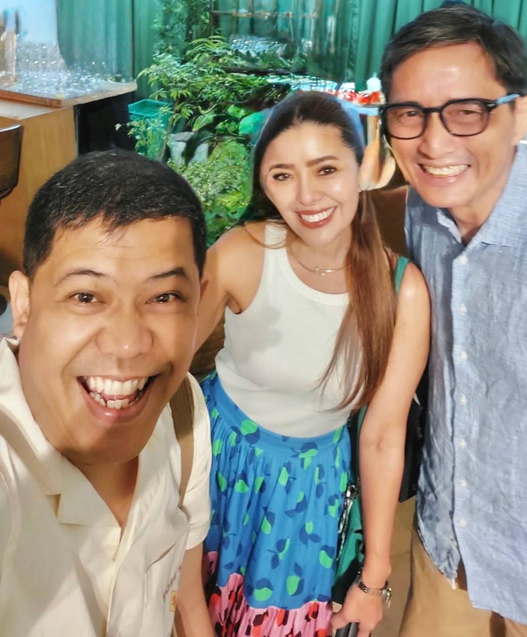 RONALD Mabanag, Happy Ongpauco-Tiu and Chris Juan.