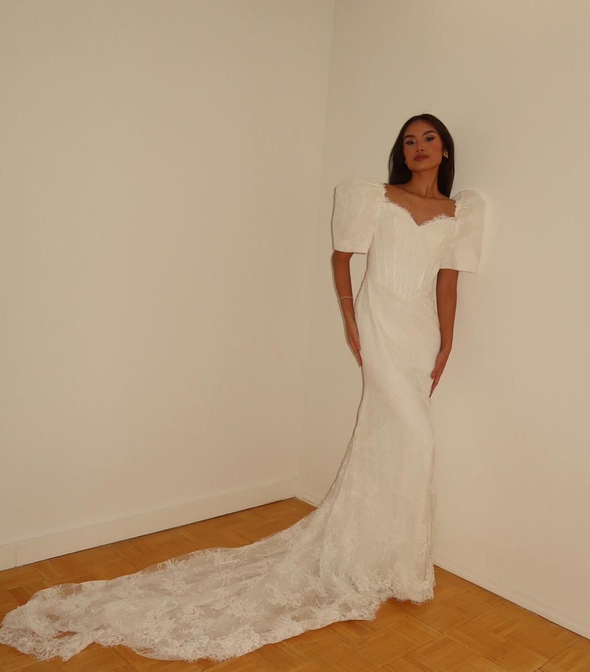 LACE wedding gown on Marizza Delgado.
