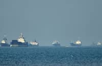 U.S. downs missiles, destroys six boats in Strait of Hormuz