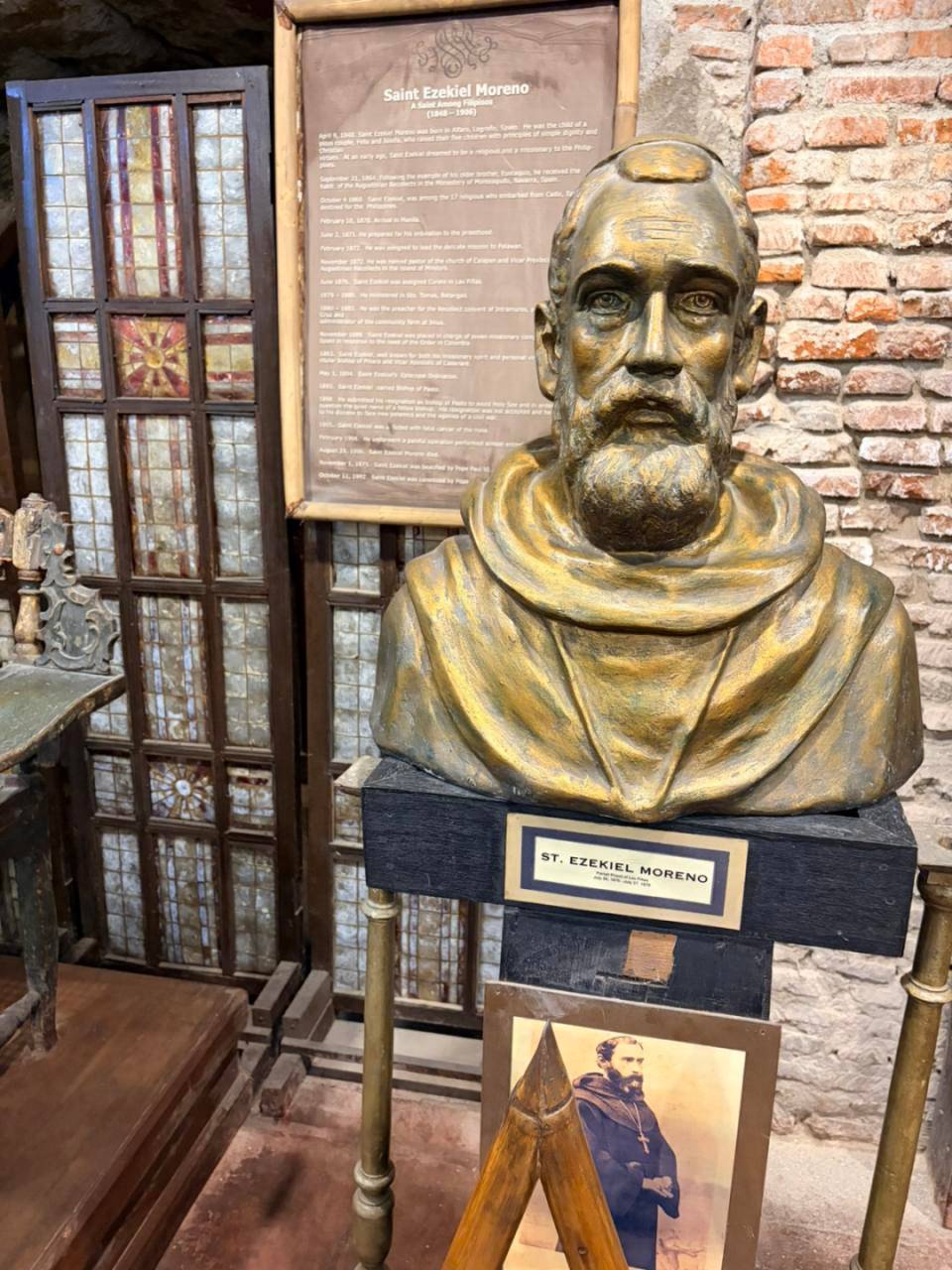 AN image of San Ezekiel Moreno at the Bamboo Organ museum.