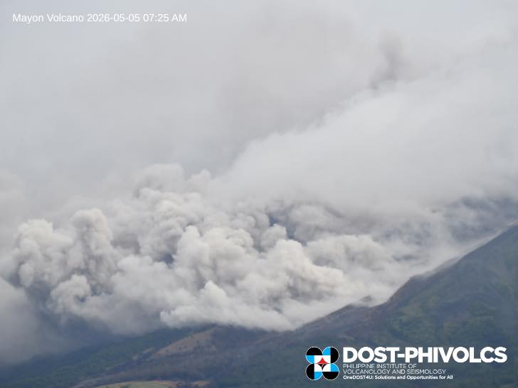 Mayon unleashes pyroclastic flow as PHIVOLCS maintains Alert Level 3