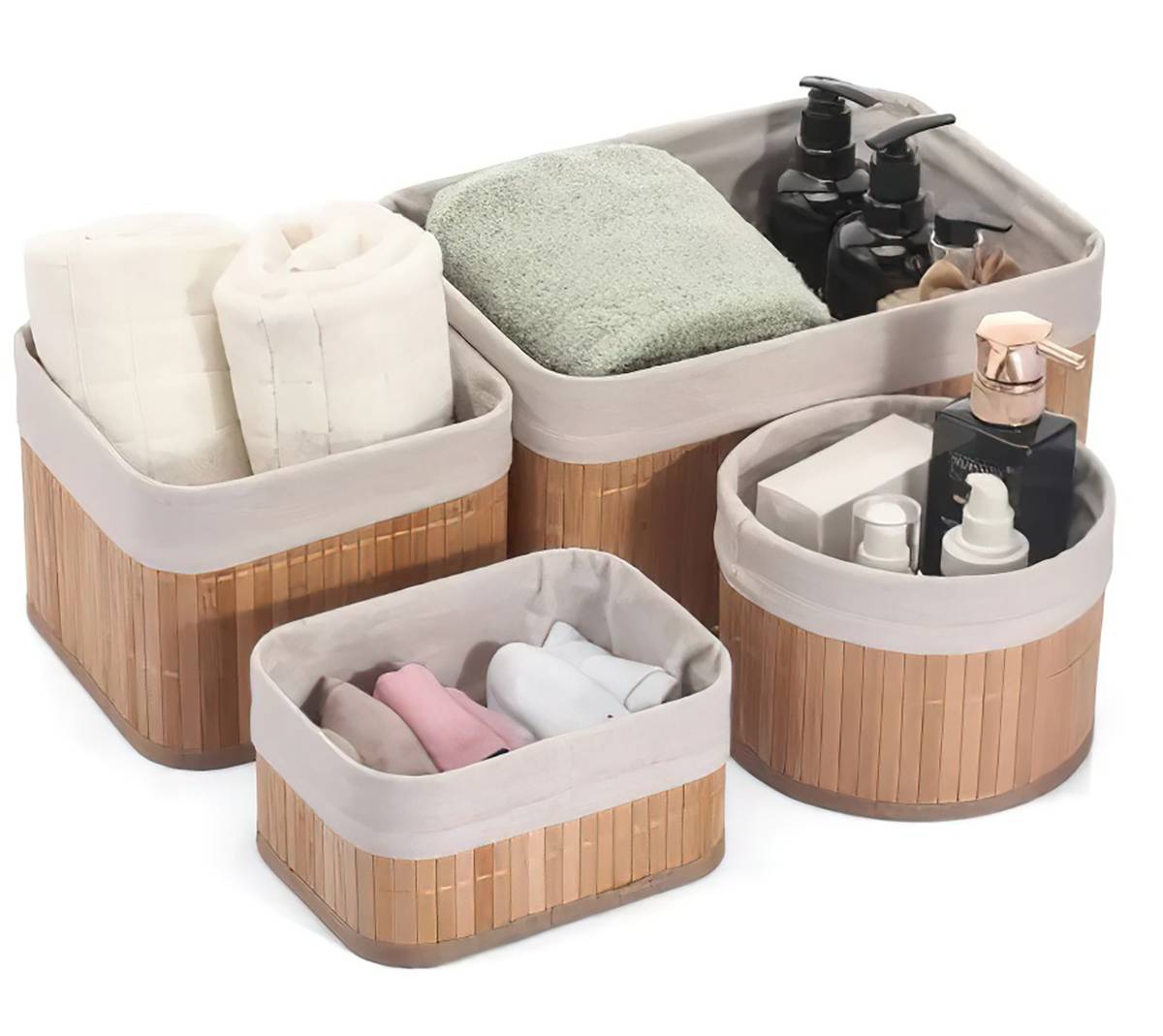 KESSEL Stada Bamboo Organizer 4-piece set.