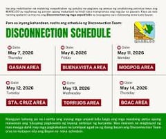 MARELCO sets disconnection schedule in Marinduque amid ERC moratorium claims