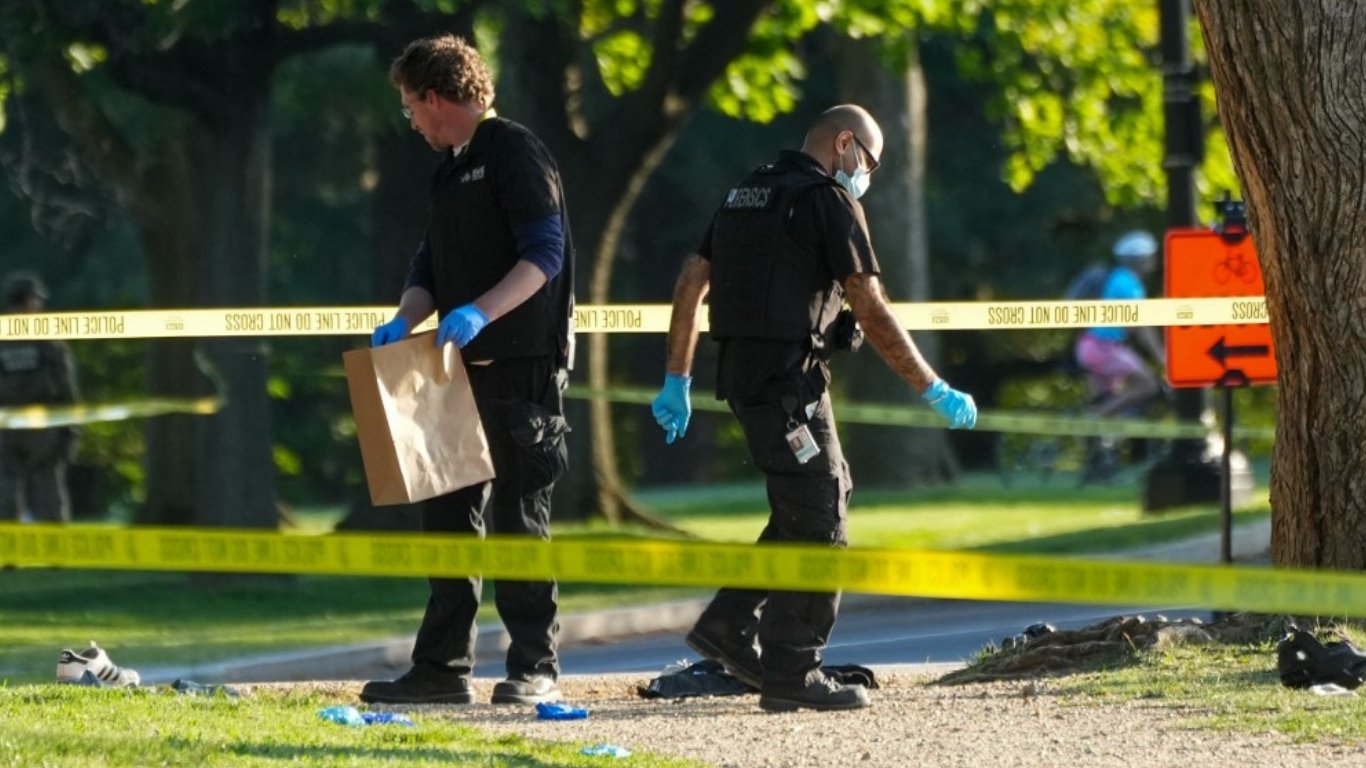 Armed man shot near White House