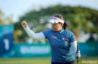 LISA Sarines is back on top of the podium following her wire-to-wire win in the girls’ 15-18 division of the ICTSI Sherwood Hills Junior PGT Championship on Wednesday.
