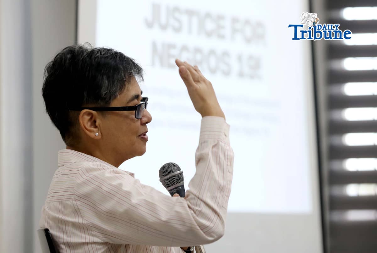 (May 07 2026) Dr. Raquel Fortun discuss the initial findings of the autopsy of some of the victims in the April 19 killings in Toboso, Negros Occidental, known as the Negros 19, during a press briefing inside the UP Diliman Campus in Quezon City on Thursday, May 7, 2026. Photo/Analy Labor