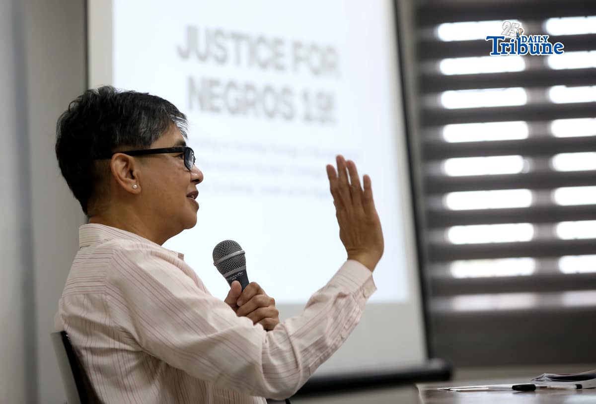 (May 07 2026) Dr. Raquel Fortun discuss the initial findings of the autopsy of some of the victims in the April 19 killings in Toboso, Negros Occidental, known as the Negros 19, during a press briefing inside the UP Diliman Campus in Quezon City on Thursday, May 7, 2026. Photo/Analy Labor