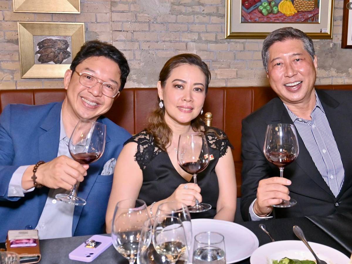 RJ and Vanessa Ledesma and Joel Rustia.