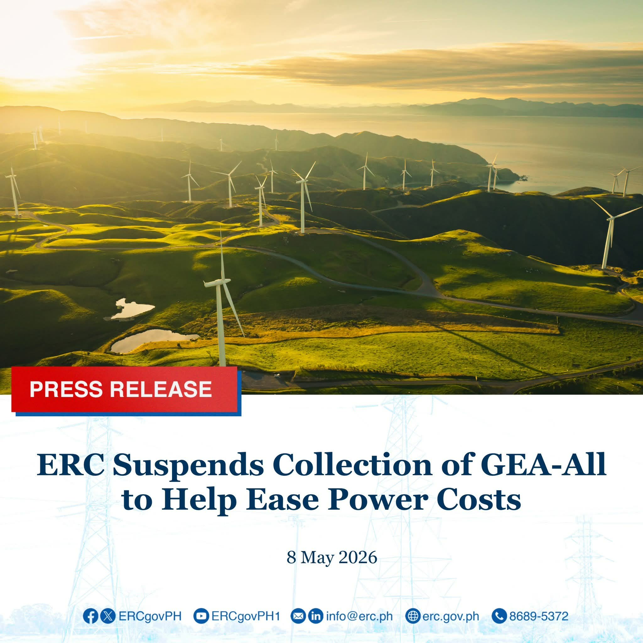 ERC suspends green energy charge collection for May and June