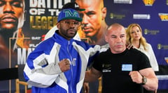 Mayweather battles Greek star in exhibition