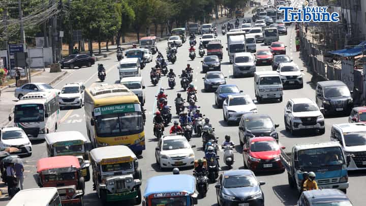 Vehicles passing the Commonwealth Avenue in Quezon City on Friday, 8 May 2026.