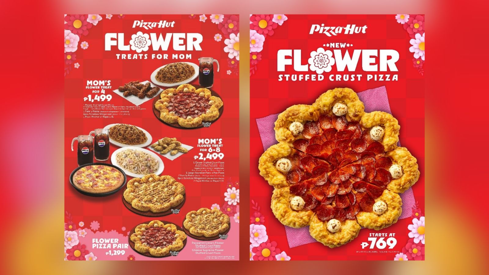 Make Mother’s Day bloom with Pizza Hut’s Flower Stuffed Crust Pizza, flower treats for mom bundles