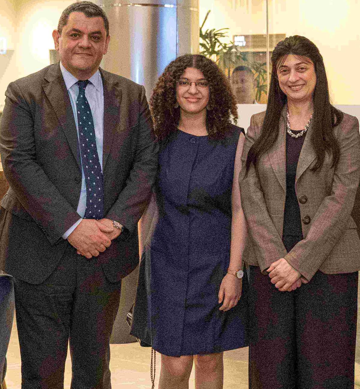 EGYPTIAN Ambassador to the Philippines H.E Nader Nabil Zaki, with daughter Nadine Morcos and wife Mme. Nancy Ramzy.