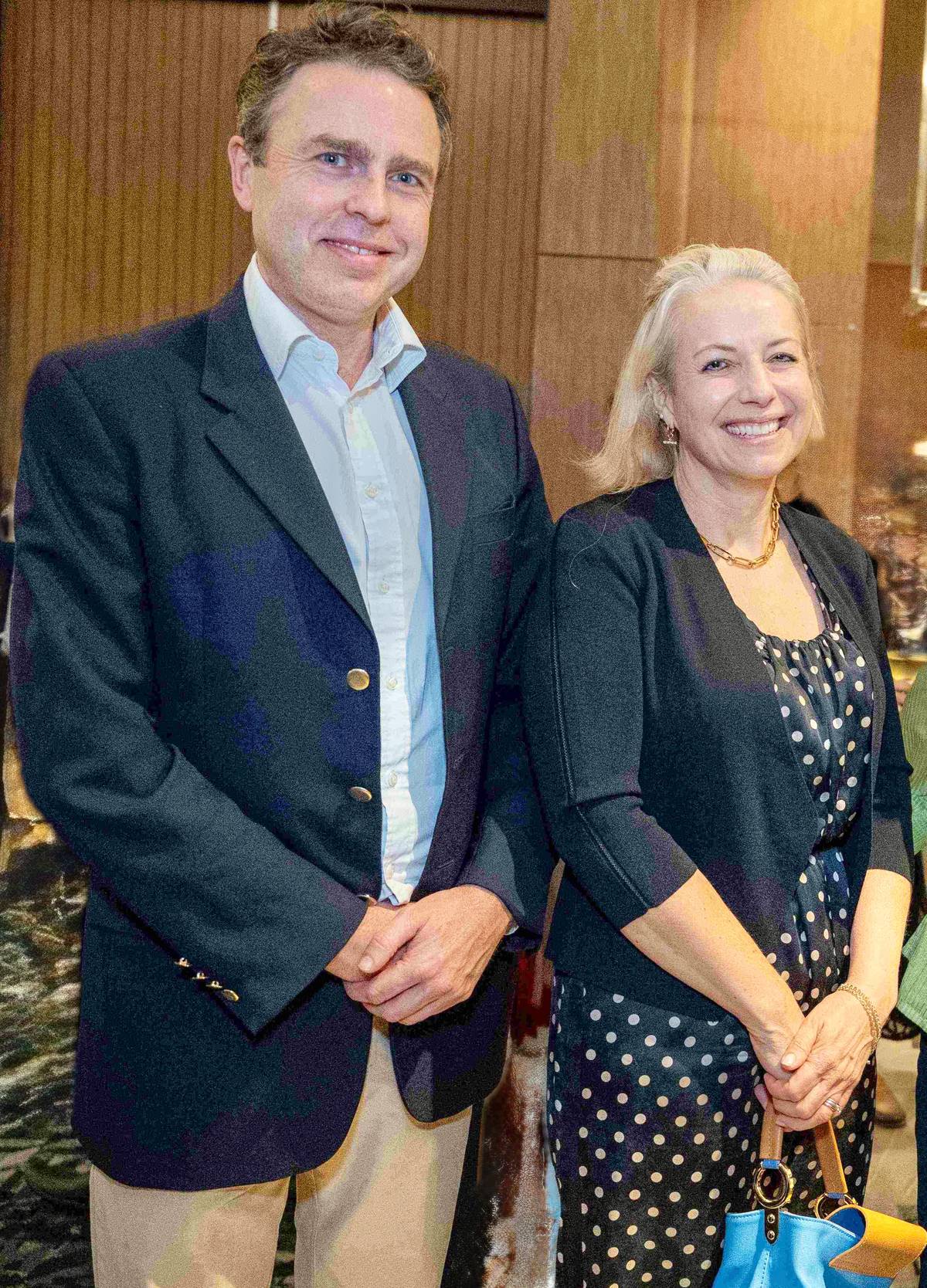 HER Excellency Sarah Hulton, British Ambassador to the Philippines with husband Tony Hulton.