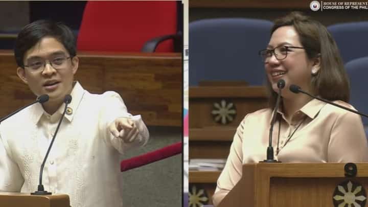 Batangas Rep. Leandro Leviste (left) and House Deputy Speaker Janette Garin (right) during the House plenary session on Tuesday, 5 May 2026.