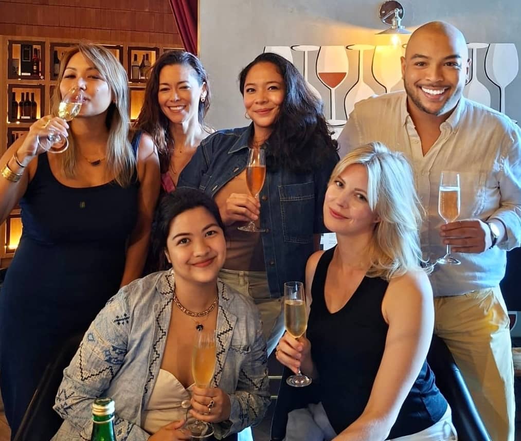 STANDING: Steph Lapez, Christina Maningo, Carmela Agosta and Ram Lopez-Vito Bucoy. Sitting: Stephanie Ong del-Rosario and Camilla Oster-Yu.