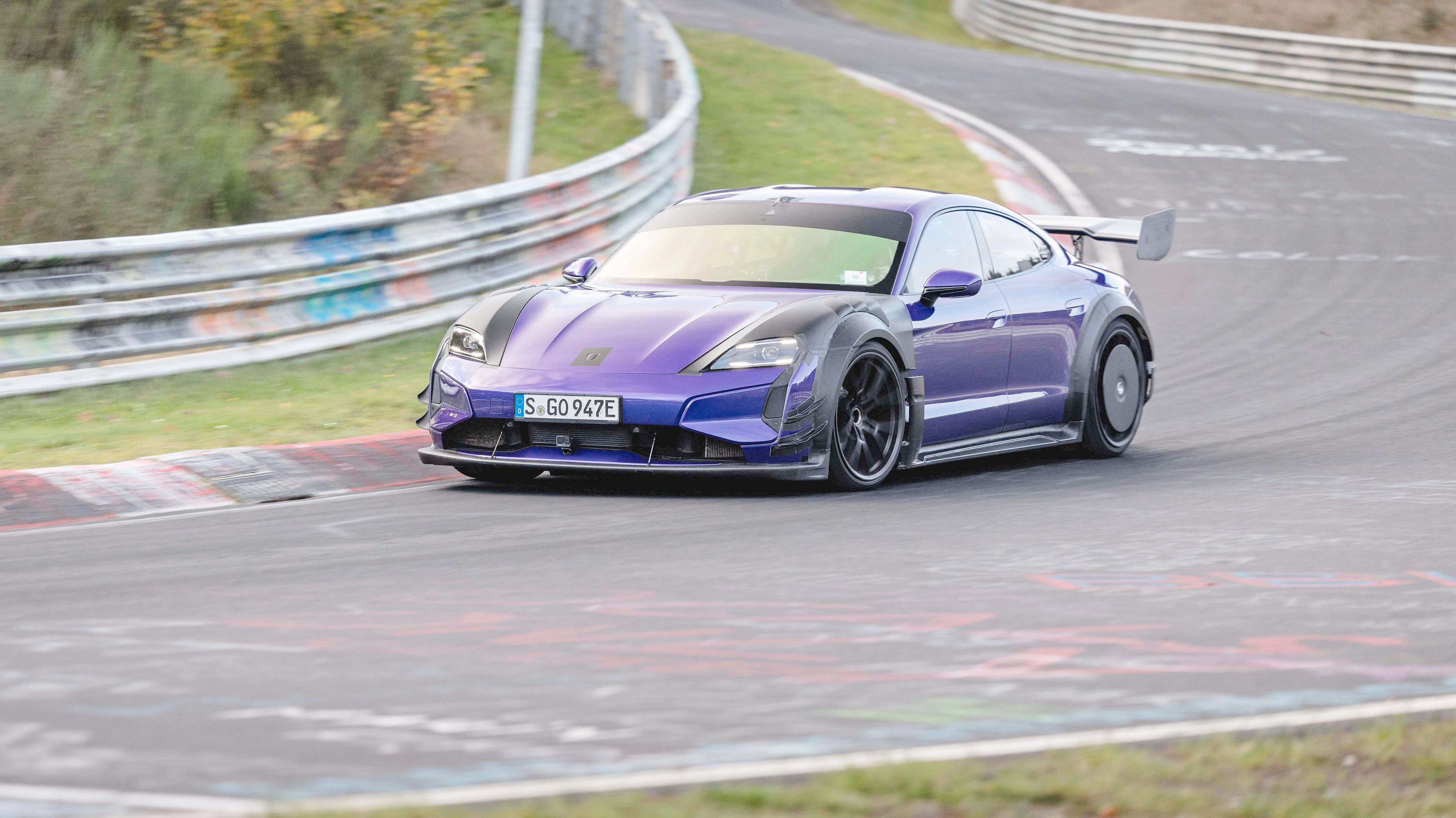 MANTHEY upgrades helped the Porsche Taycan Turbo GT set a new electric executive car record at the Nürburgring-Nordschleife.
