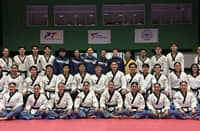 MEMBERS of the SMART/MVPSF PH taekwondo team, led by PTA Secretary-General Raul Samson (standing, 7th from left) strike a pose before a training session for the coming 2026 Asian Taekwondo Championships 19 to 27 May in Ulaanbaatar, Mongolia.