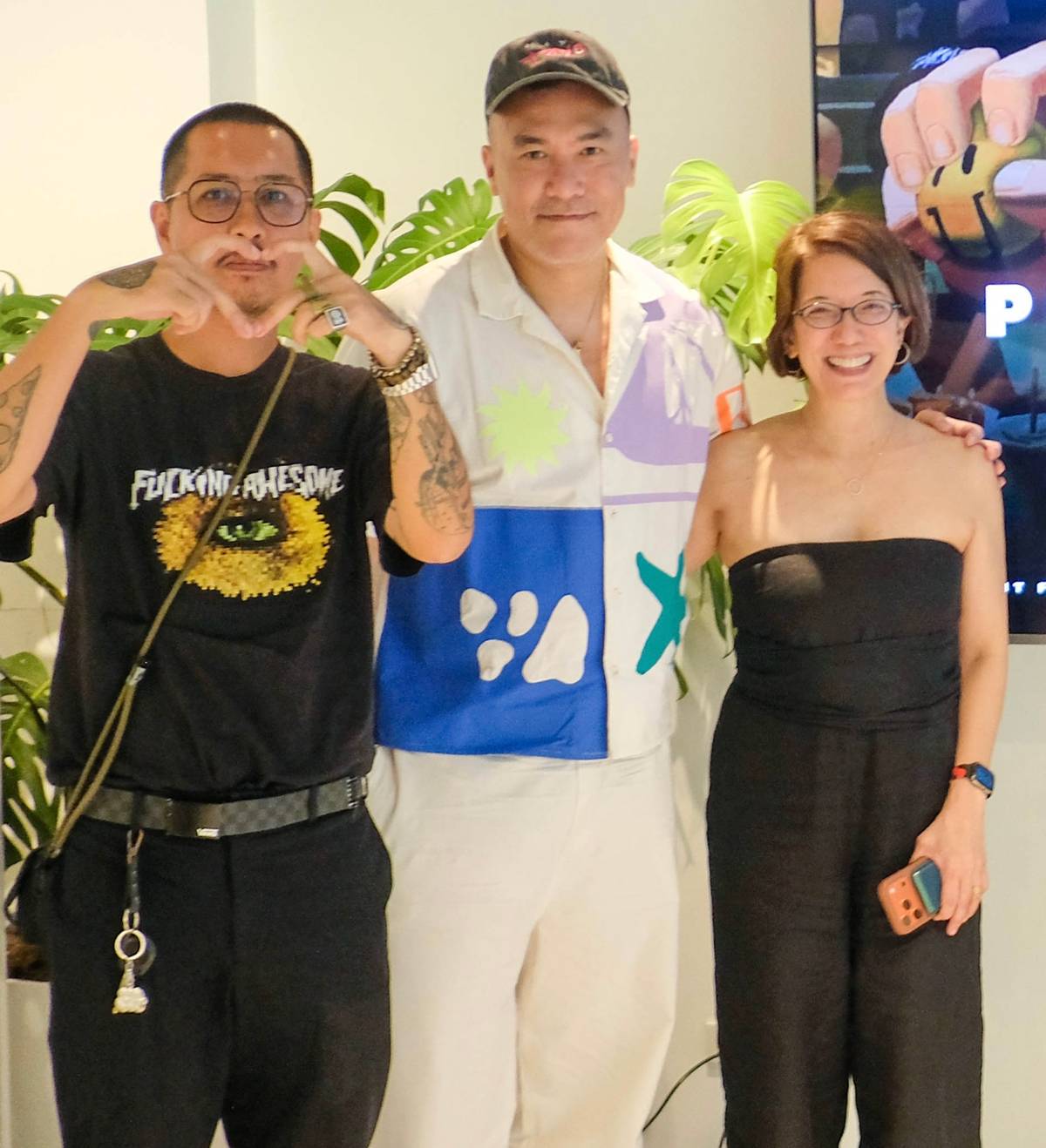 ALLAN Rommel Adia, JJ Acuña and Maya Colayco.