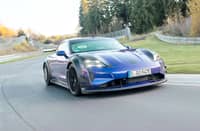 PORSCHE will offer the Manthey Kit as a retrofit package for Taycan Turbo GT models with the Weissach Package.