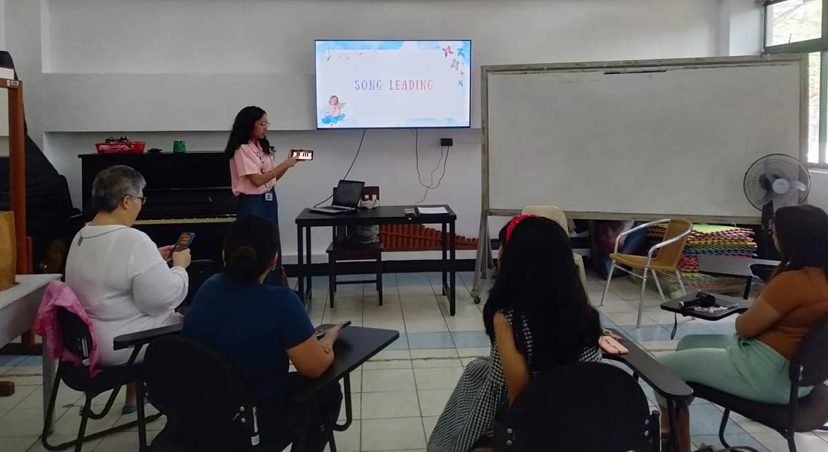 MENDOZA in her capstone project, 'Titik at Tinig,' at the UP Diliman.