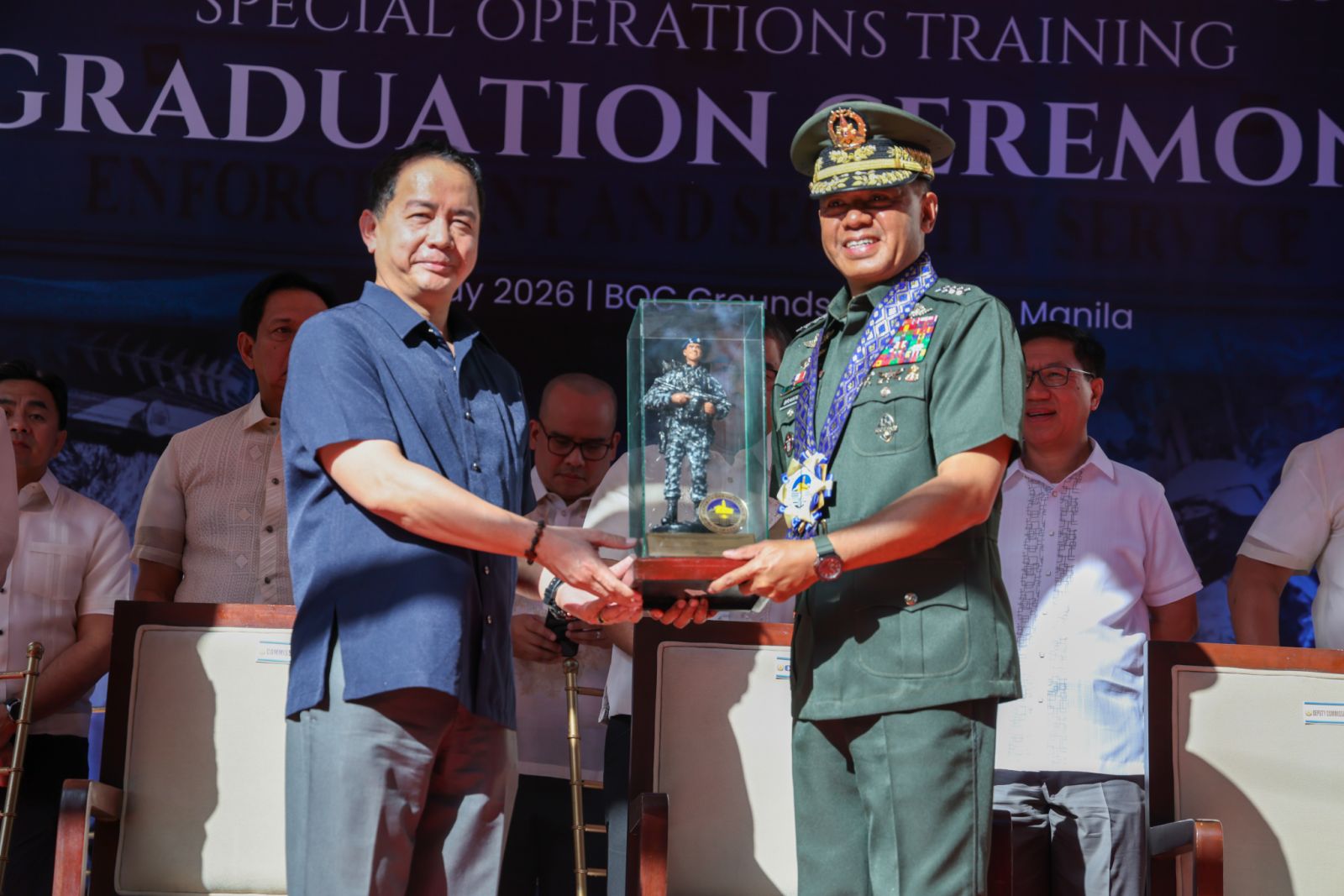 Brawner urges integrity, readiness in Customs Police graduation