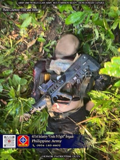 Top rebel leader neutralized in Surigao del Sur encounter