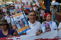 Demonstrators storm Senate to support the arrest of Sen. Bato dela Rosa