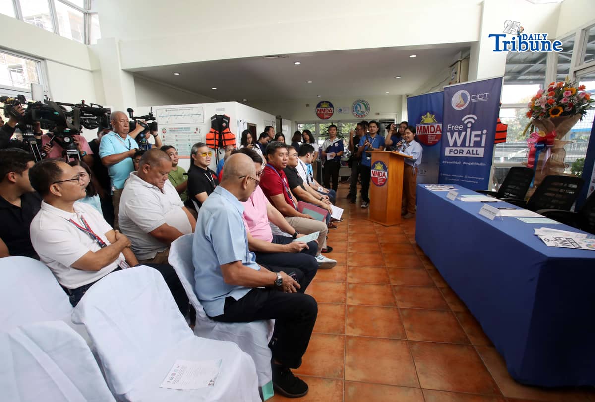 (May 14 2026) MMDA Chairman Atty. Don Artes lead the ceremonial launching of Free Public Internet Access Program (FPIAP) in MMDA Pasig River Ferry Service, with DICT Secretary Henry Aguda, and Pasig City Mayor Vico Sotto — a program in partnership with the DICT at San Joaquin Pasig River Ferry Station in Pasig City on Thursday, May 14, 2026. The FPIAP is part of the effort to modernize public transport facilities and part of efforts to restore life to Pasig River, alongside the ‘Pasig Bigyang Buhay Muli’ initiative of President Ferdinand R. Marcos Jr. Photo/Analy Labor