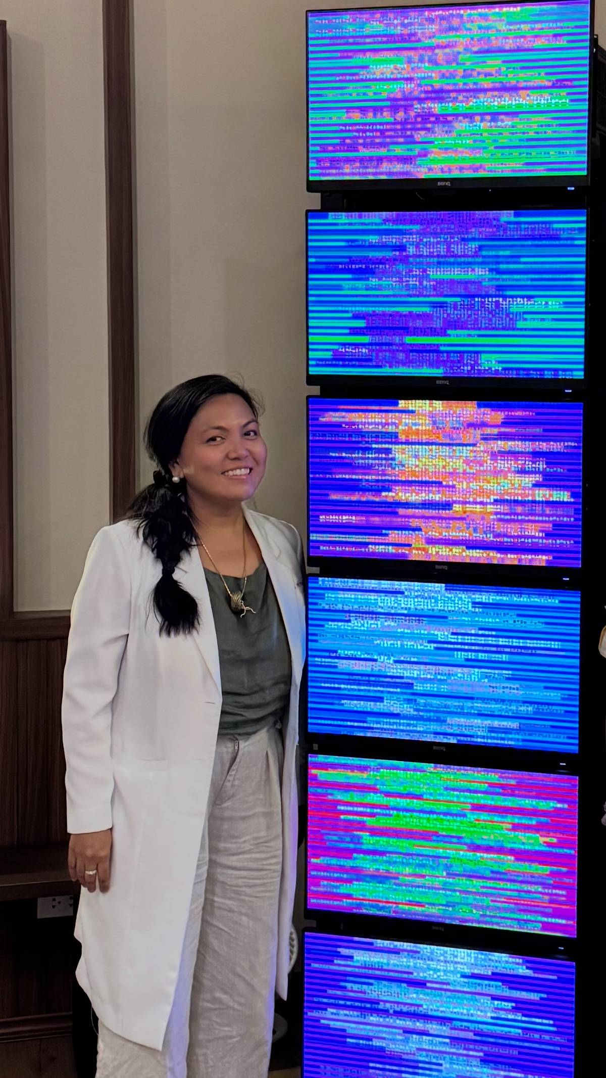 DR. Petralba with the Energy Enhancer System.