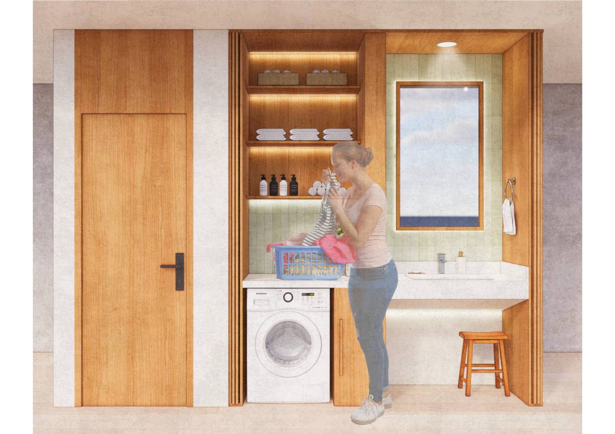 INCLUSIVE design starts at home. This bathroom prioritizes mobility, safety and ease of use for every member of the family.