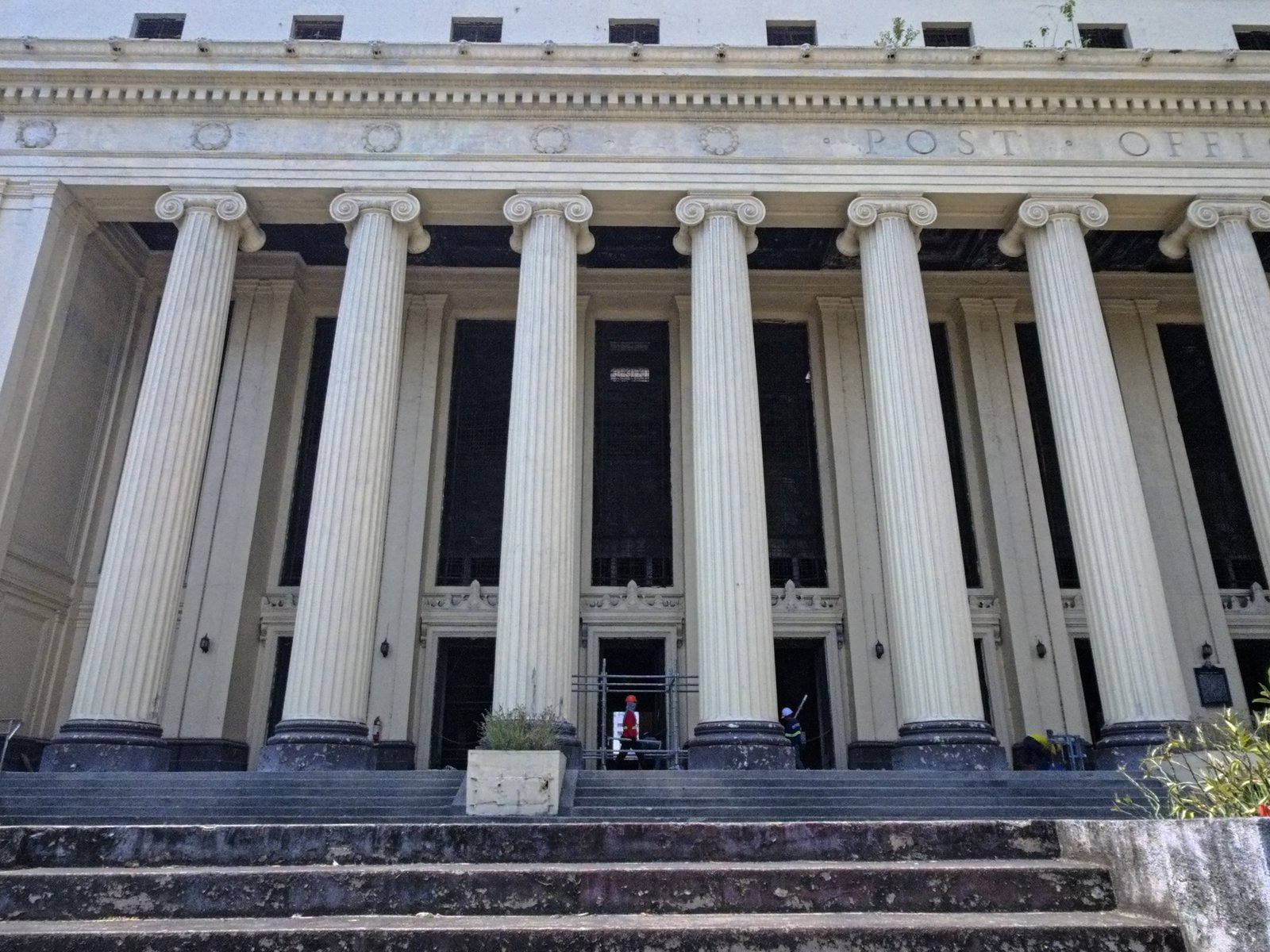 The Manila Central Post Office undergoes restoration in this photo taken on 15 May 2026. The neoclassical landmark was designed by Filipino architects Juan Arellano and Tomas Mapua, alongside American architect Ralph Harrington Doane, in 1926. The structure is being reborn after being gutted by a 30-hour fire on May 21, 2023.