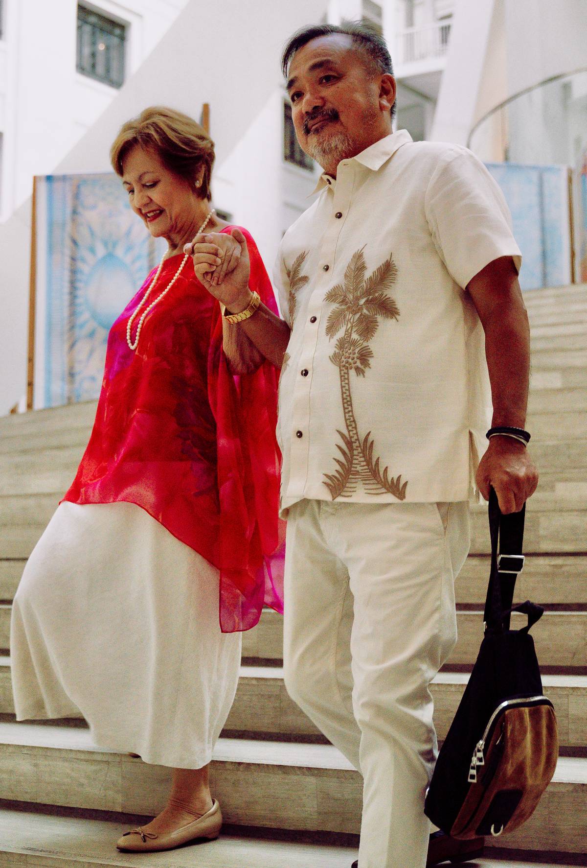 Wife of the late National Artist for Architecture Bobby Mañosa and grandmother of Tasha and Bella-Denise Mañosa, Vince Tanjutco.