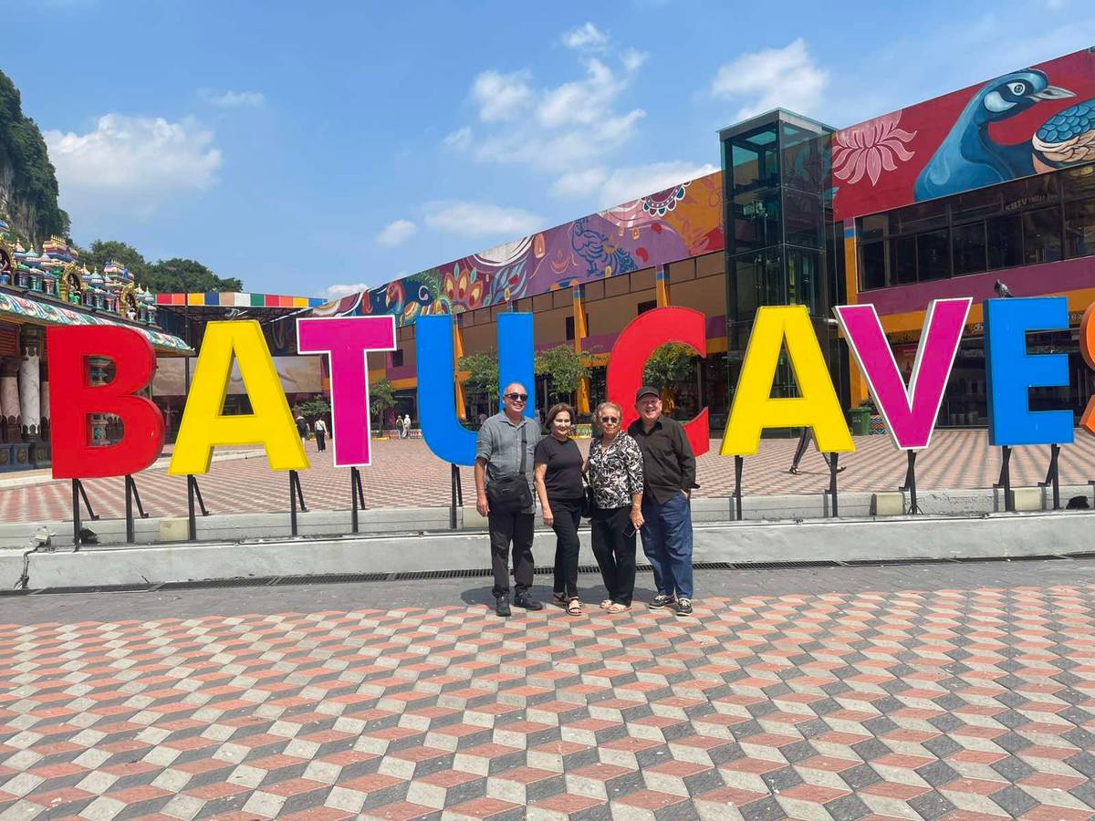 THE author (rightmost) with traveling buddies.