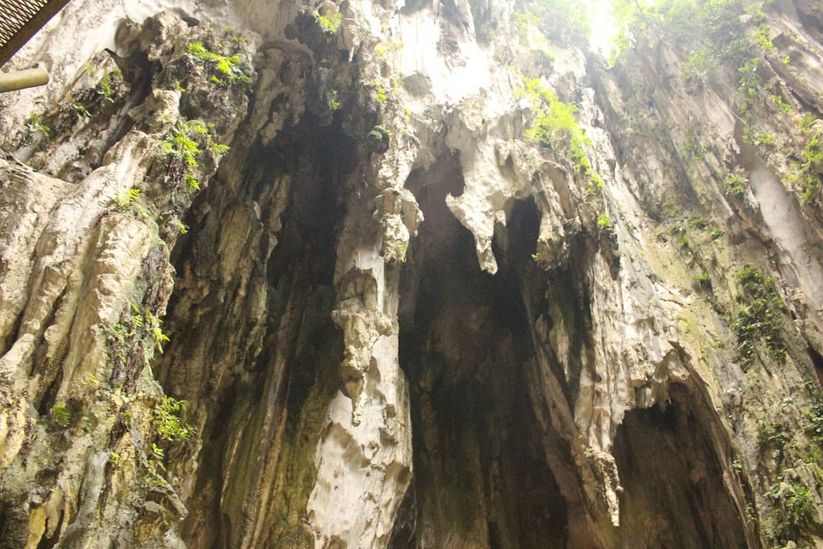 JAGGED limestone formation embrace the sacred area.