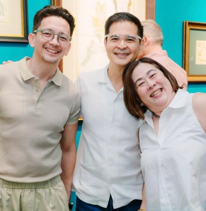 CHUNCHI Soler, artist Carlo Tanseco and Tracy Go.