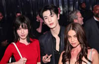 DAVIKA Hoorne, Zhang Linghe, and Anne Curtis at the GucciCore fashion show.
