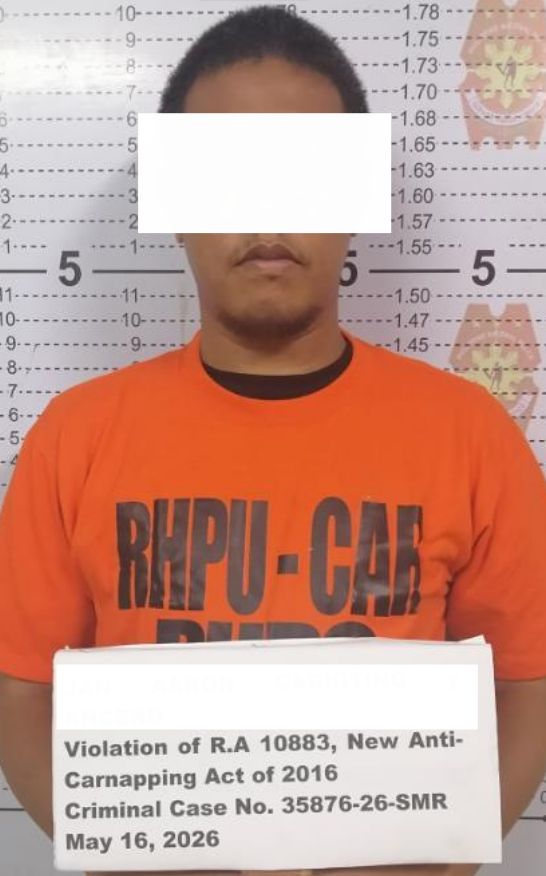 PNP-HPG arrests wanted carnapping suspect in Caloocan