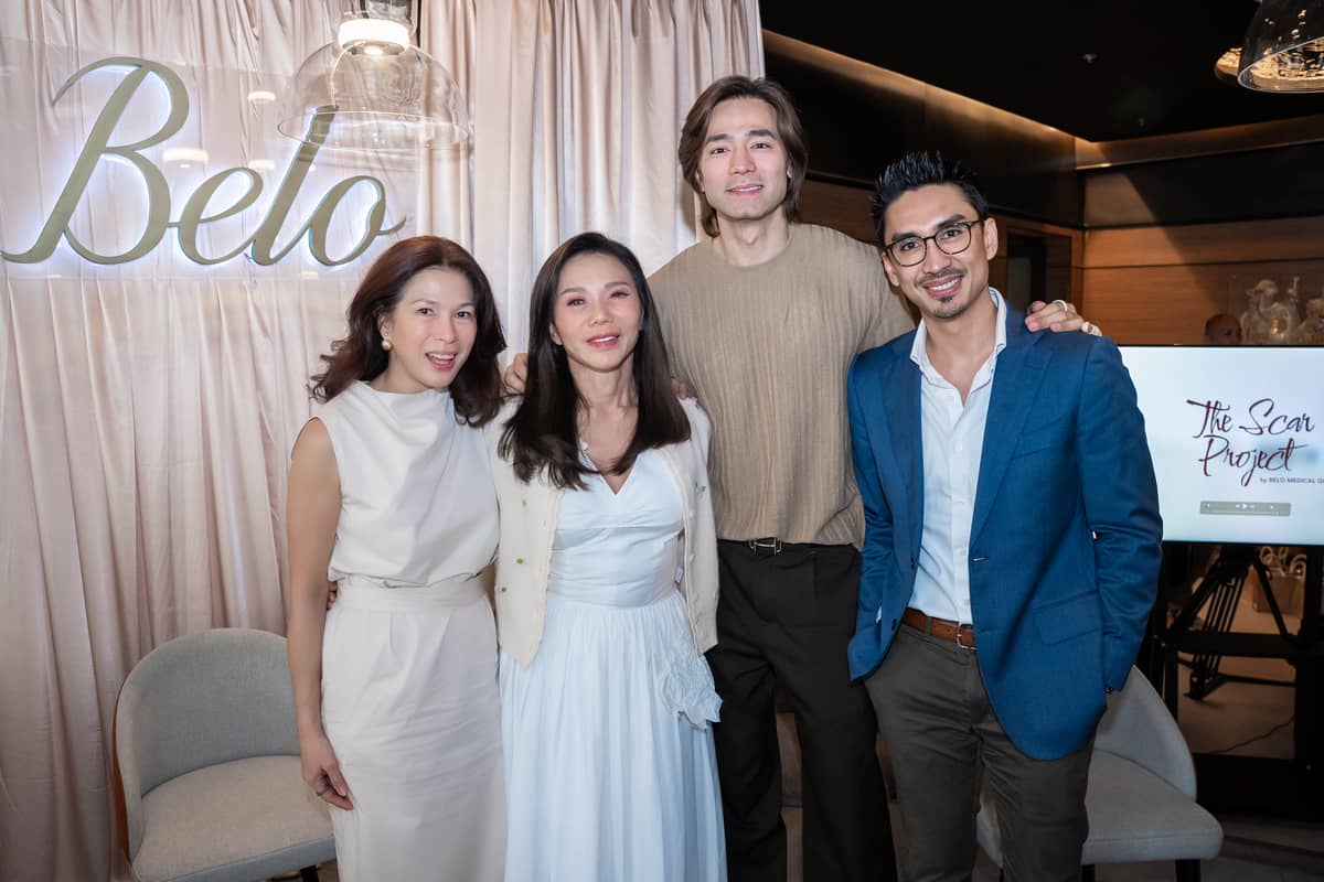 Gina Lorenzana, Dr. Vicki Belo, Dr. Hayden Kho, and Dr. Dax Pascasio during the launch of the Belo Scar Project.