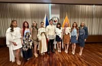 BINI with Rep. Javier Miguel Benitez captured by Mj Felipe