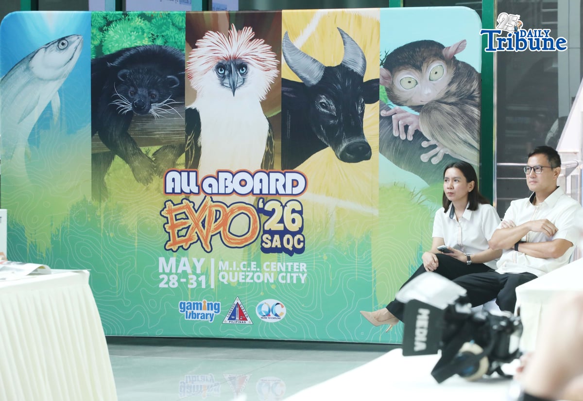 (May 19 2026) The Quezon City Government hold a press-conference with City Administrator Michael Alimurung,  Officer in Charge - Quezon City Tourism Department Giana Aira Barata, and CEO - Gaming Library Hans Kenner Fernandez, to discuss the four days All aBOARD Expo a tabletop gaming events on May 28–31, 2026, at the Quezon City M.I.C.E. building, a city-supported initiative that promotes critical thinking, collaboration, and family bonding through tabletop and to create inclusive spaces for learning beyond the classroom, In partnership with Gaming Library, as it returns as the Philippines’ premier tabletop gaming event. Photo/Analy Labor