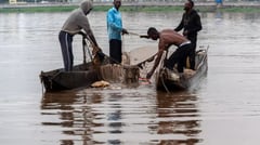 Fishermen net plastic waste