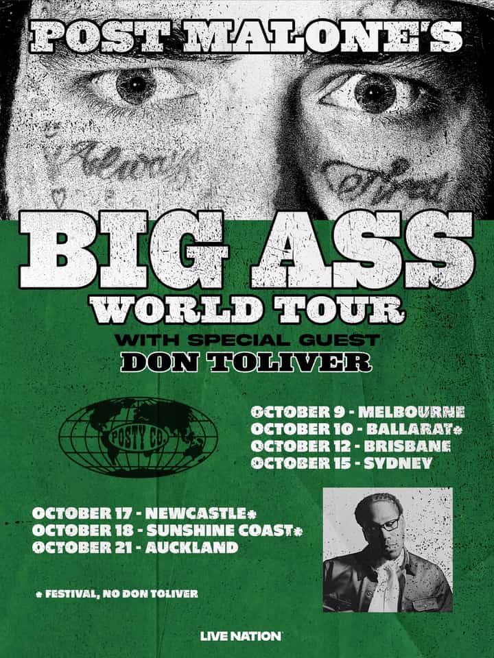 Post Malone to bring ‘Big Ass’ stadium tour to Australia, New Zealand