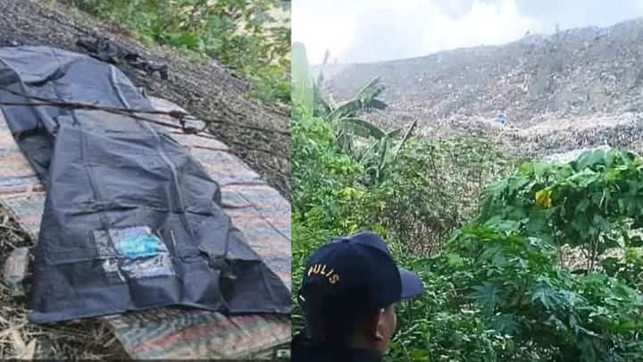 WEDNESDAY INCIDENT: A resident of Purok 8, Barangay New Carmen died after a trash slide occurred on Wednesday afternoon, May 20. The Davao City Police Office (DCPO), together with other agencies, continues search and retrieval operations for the two individuals still missing. (Photos from the Davao City Police Office)