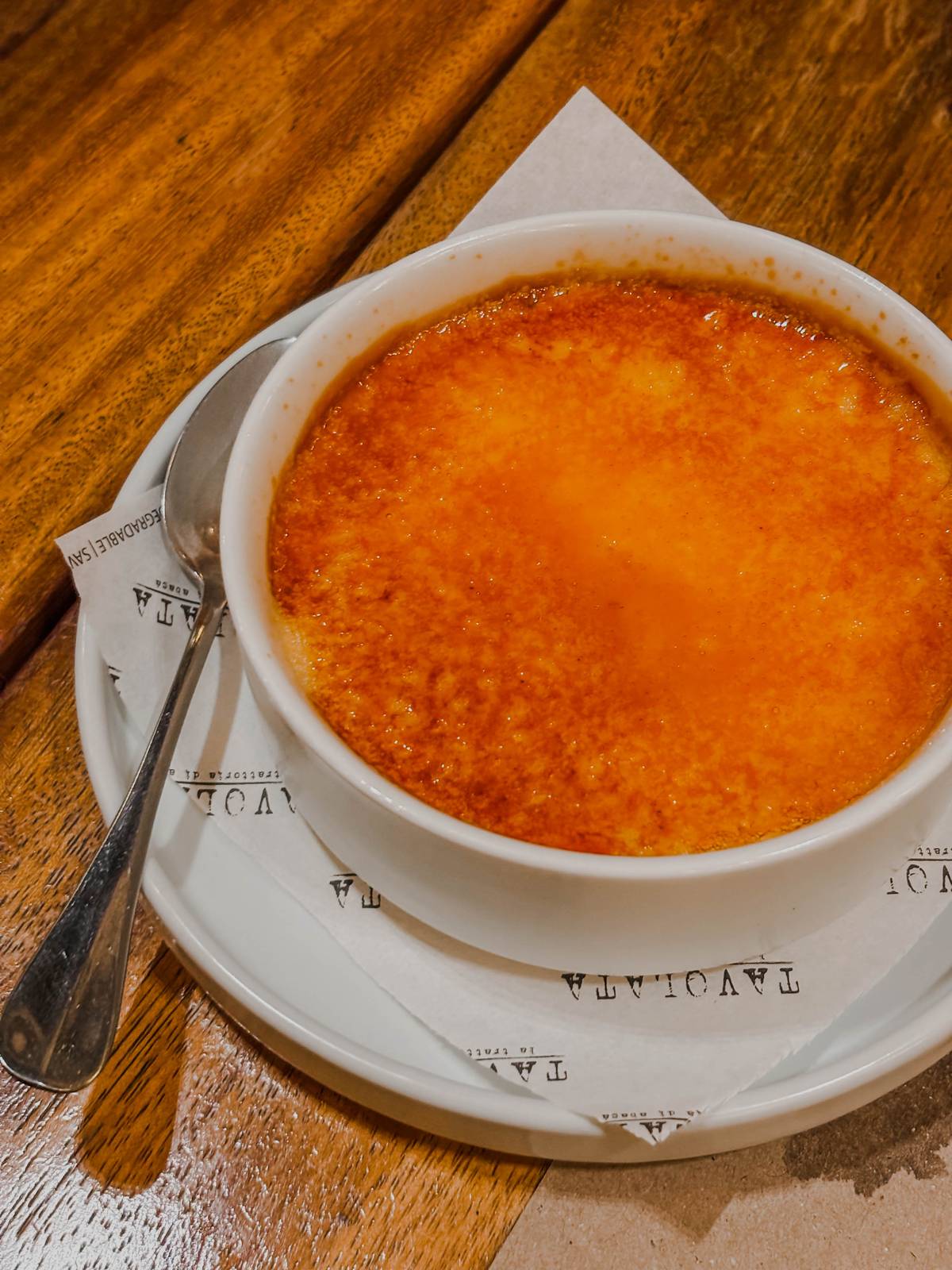TAVOLATA'S creme brulee.