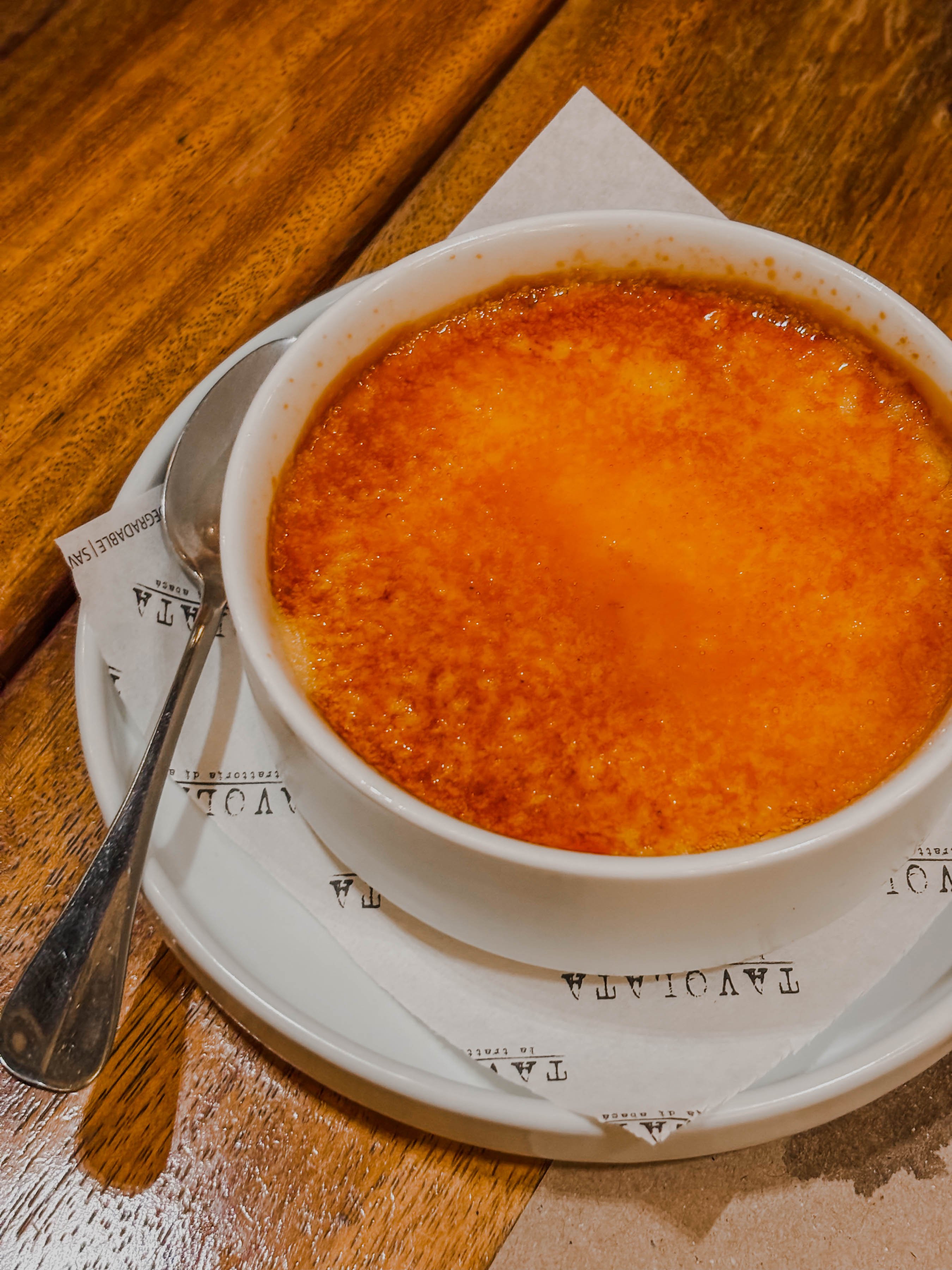 TAVOLATA'S creme brulee.