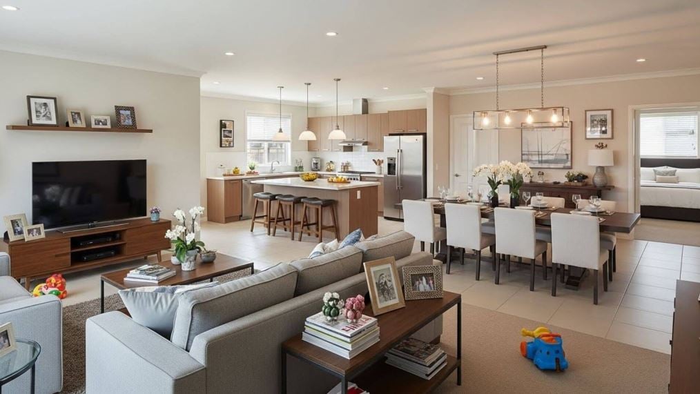 A forward-looking approach that recognizes the home as a private residence and a shared platform for family progression.