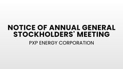 PXP ENERGY CORPORATION: Notice of Annual General Stockholders' Meeting