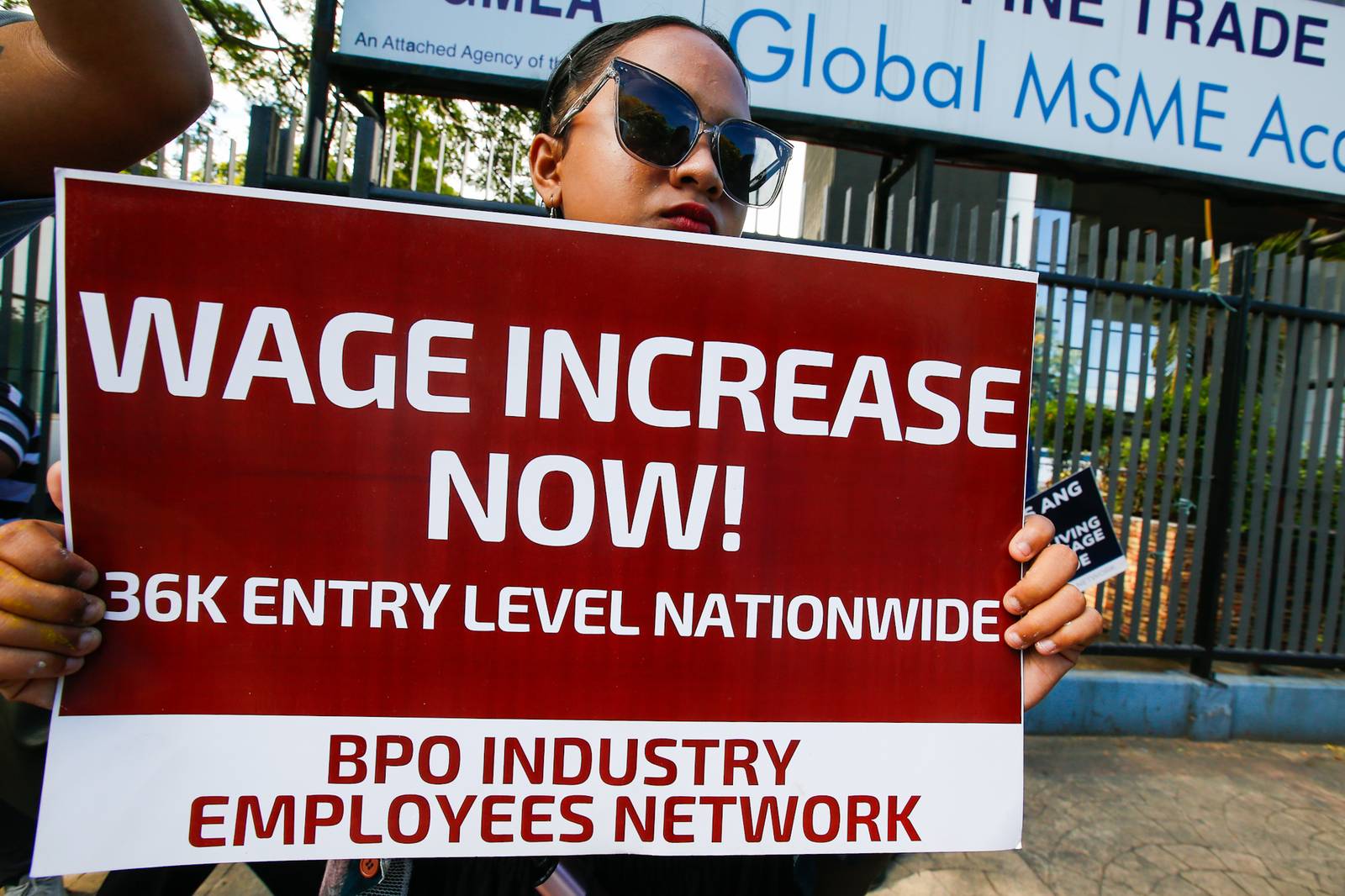 Members of the Unity of Workers for Wage Increase (UWIN) protest in front of the National Capital Region (NCR) Wage Board in Pasay City on 22 May 2026, demanding an immediate wage increase to meet the family living wage. The group emphasizes that current wage levels in the NCR are no longer sufficient to meet the minimum requirements of a decent standard of living, especially for workers supporting families.